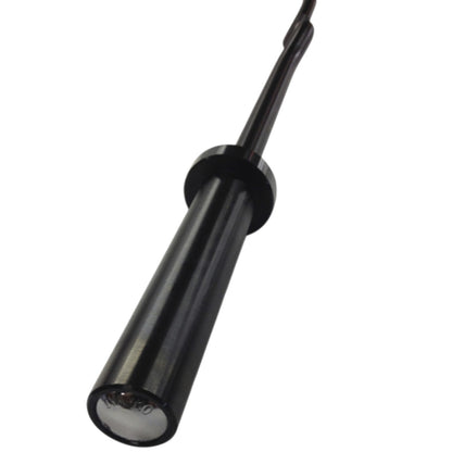Ivanko Barbell OBZ-40 6’ 2” Olympic Black Oxide EZ Curl Bar on white background- Made in USA