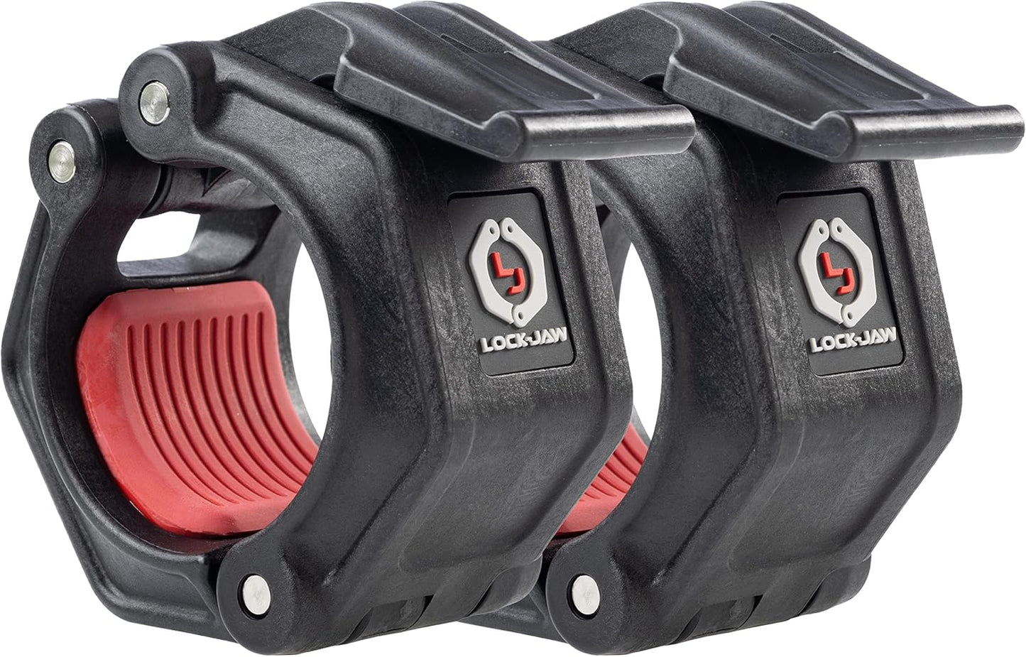 Lock-Jaw Barbell Olympic 2 Collars - Black - (1 pair) close-up.