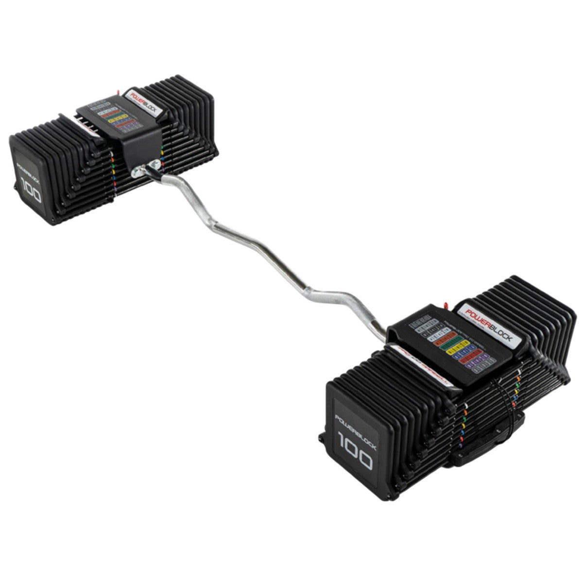 PowerBlock Pro 100 EXP EZ Curl Barbell.