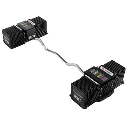 PowerBlock Pro 100 EXP EZ Curl Barbell.