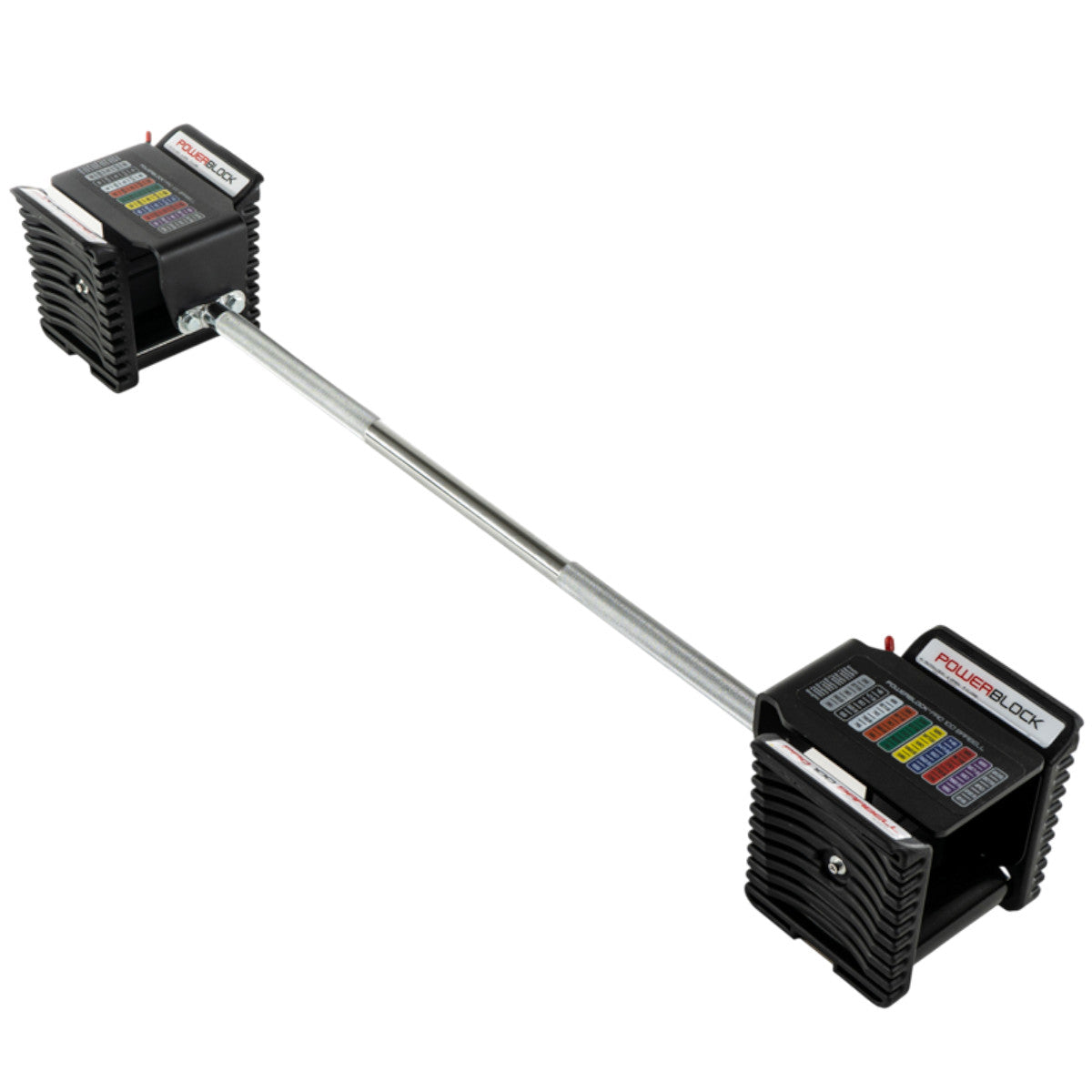 PowerBlock Pro 100 EXP Straight Bar close view.