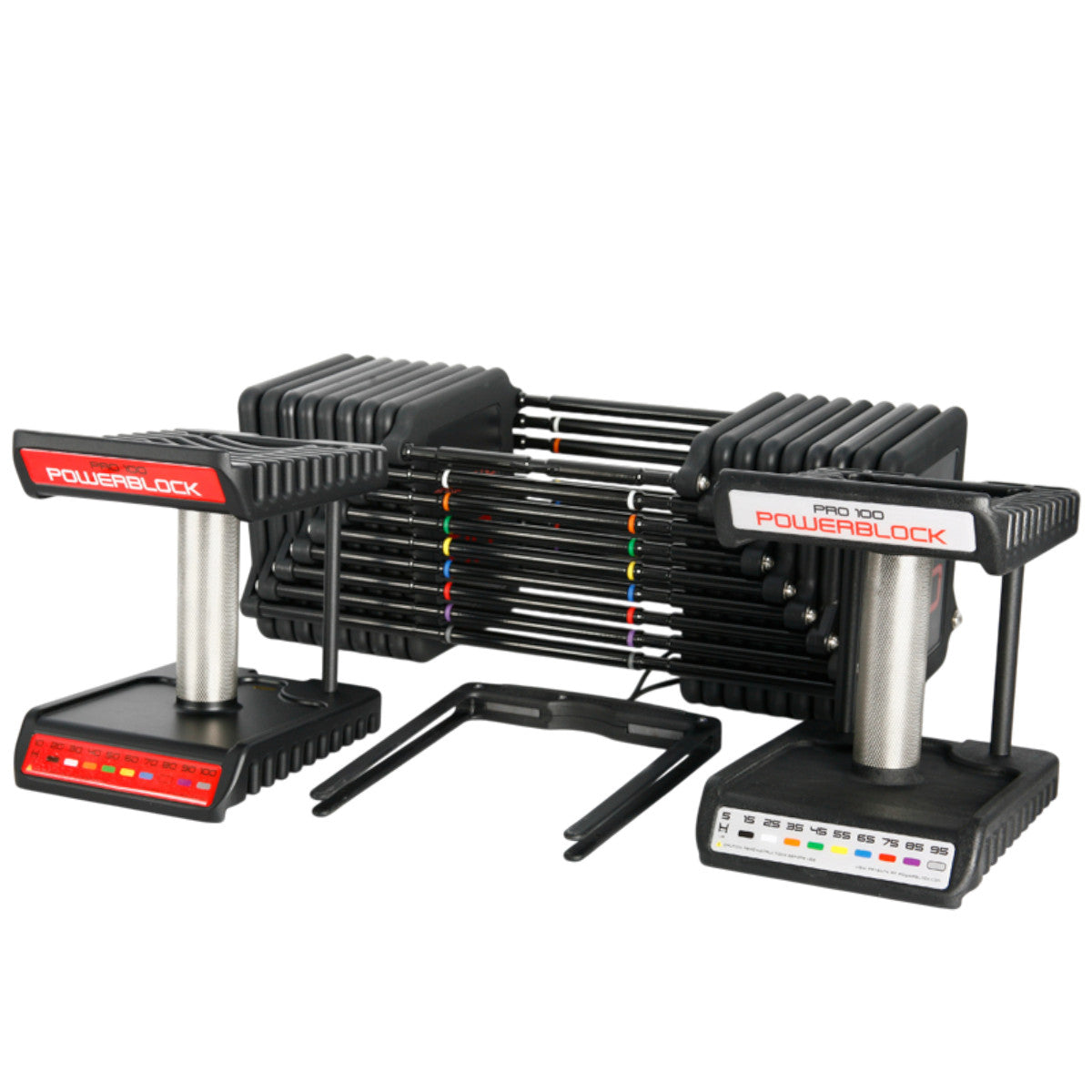 PowerBlock Commercial Pro 100 exploded view.