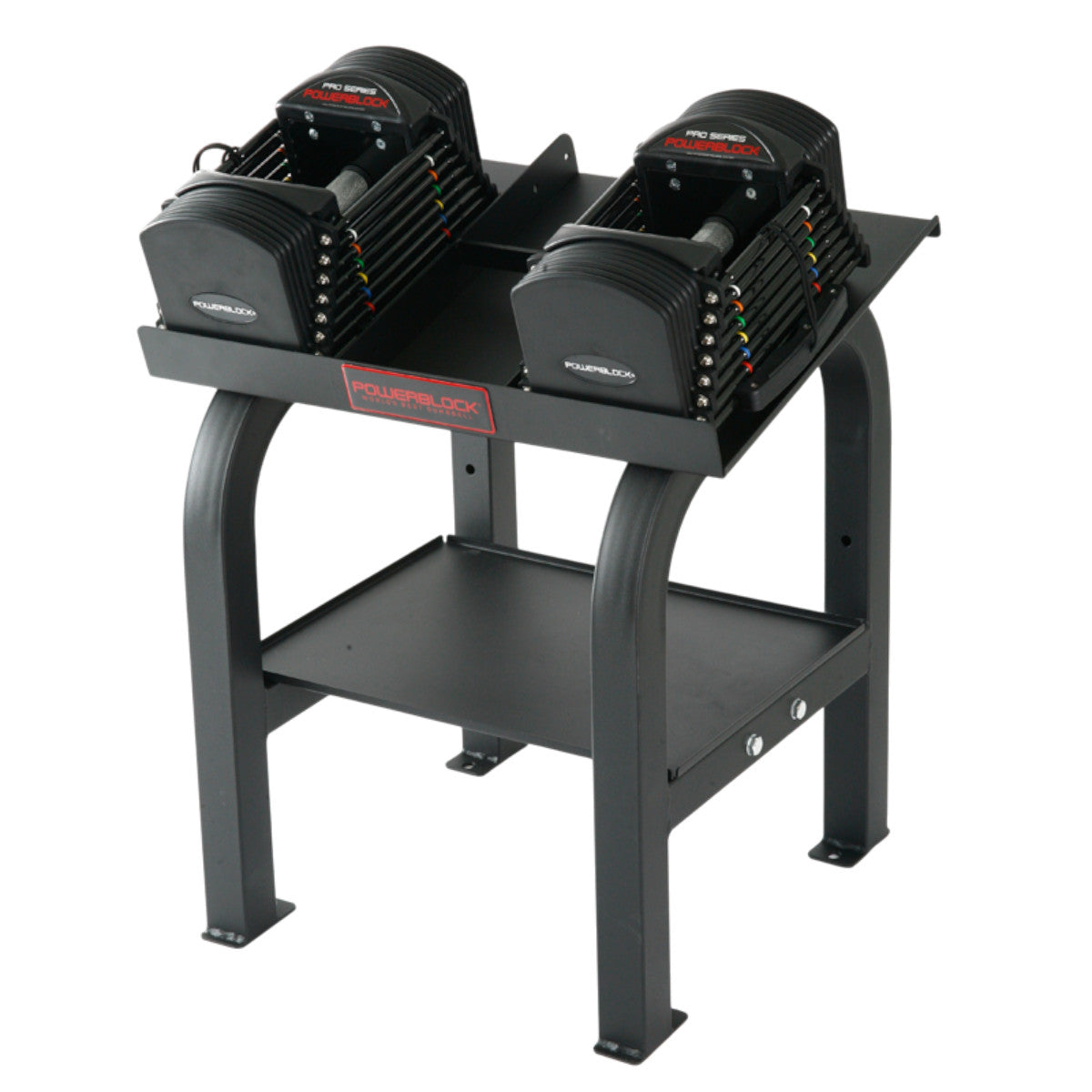 PowerBlock Commercial Pro 50 Set with Pro Rack Stand.