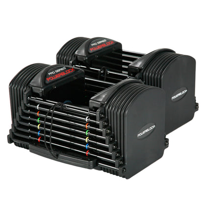 PowerBlock Pro 50 Adjustable Dumbbells.