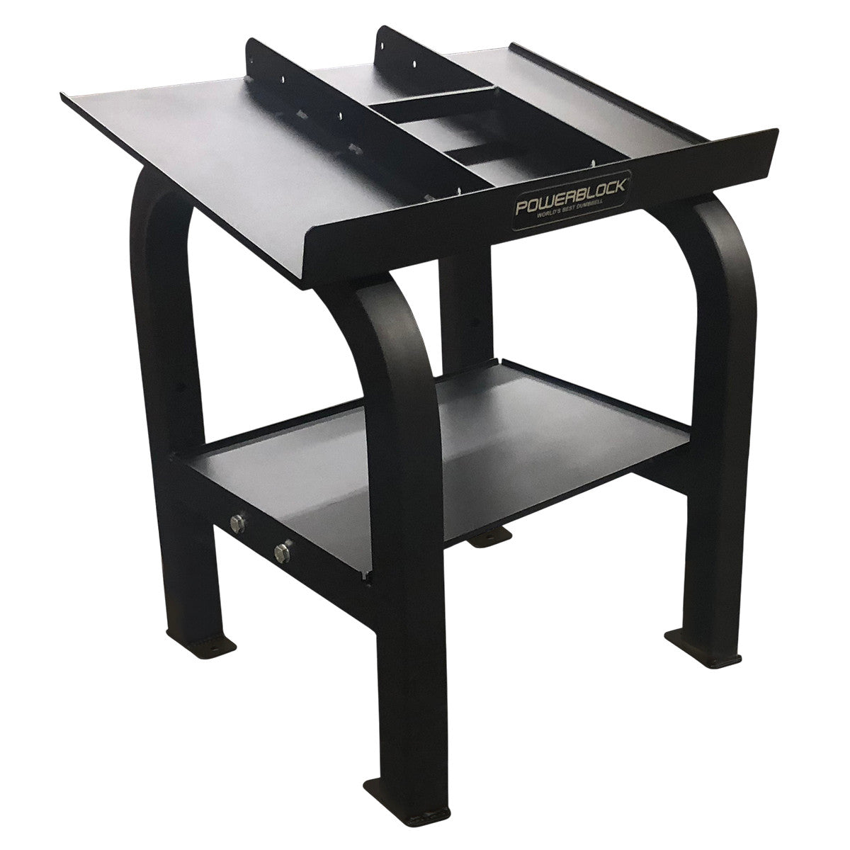 PowerBlock Commercial Pro Rack Stand angle view.