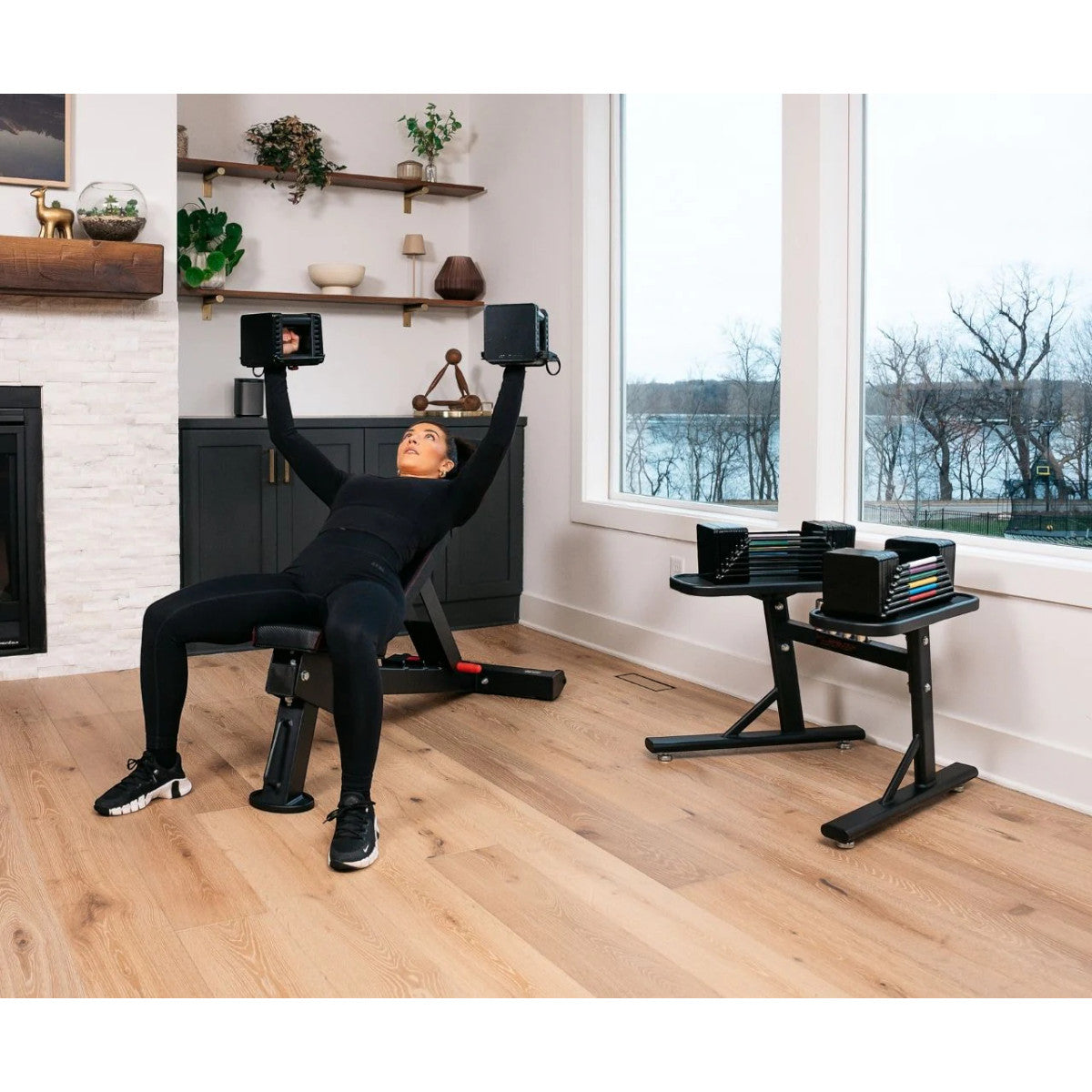 PowerBlock PowerMax 2.0 Stand exercise.