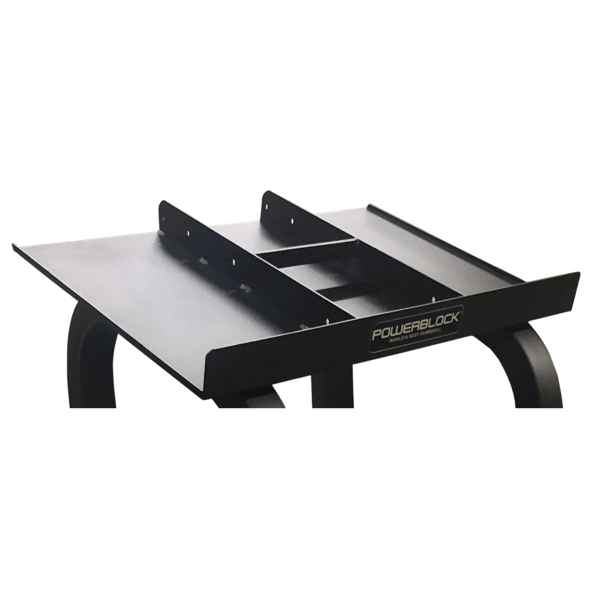 PowerBlock Commercial Pro Rack Stand tray close-up.