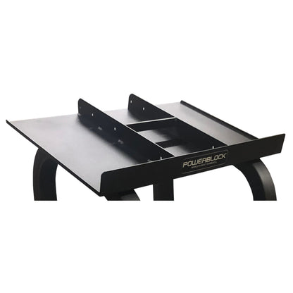 PowerBlock Commercial Pro Rack Stand tray close-up.
