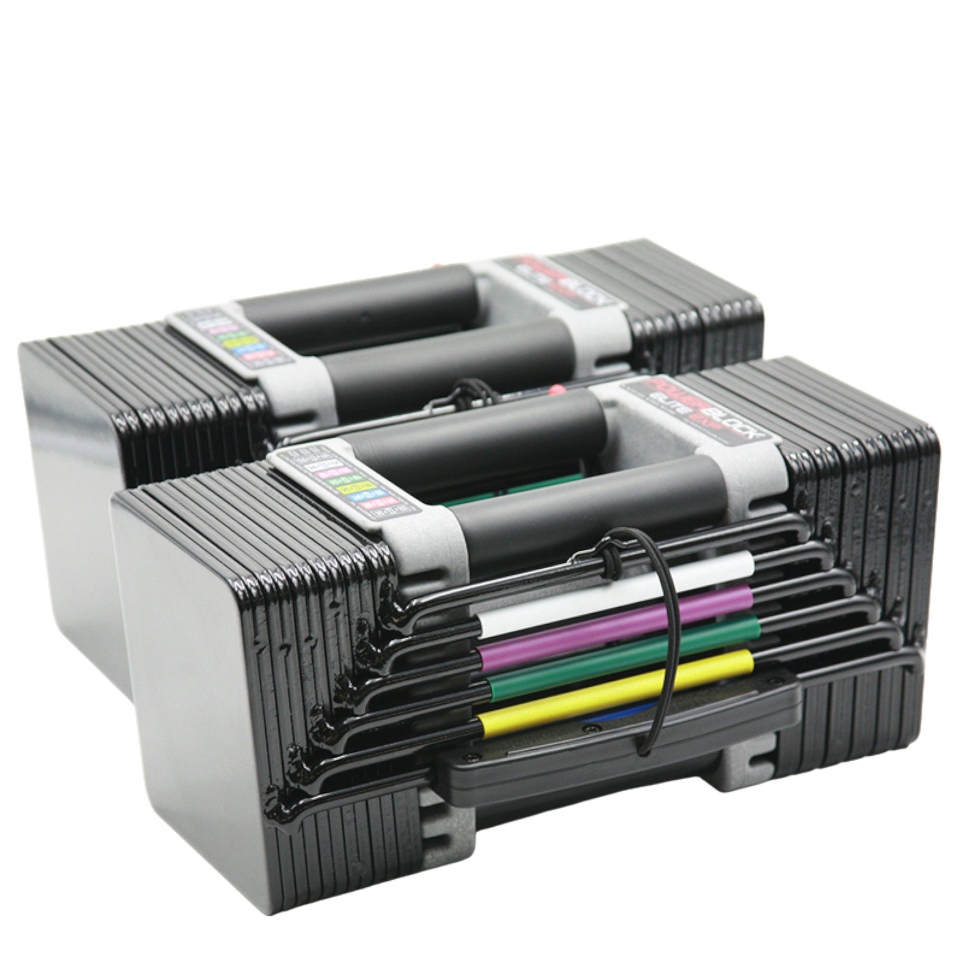 PowerBlock Elite EXP 70 Adjustable Dumbbells.