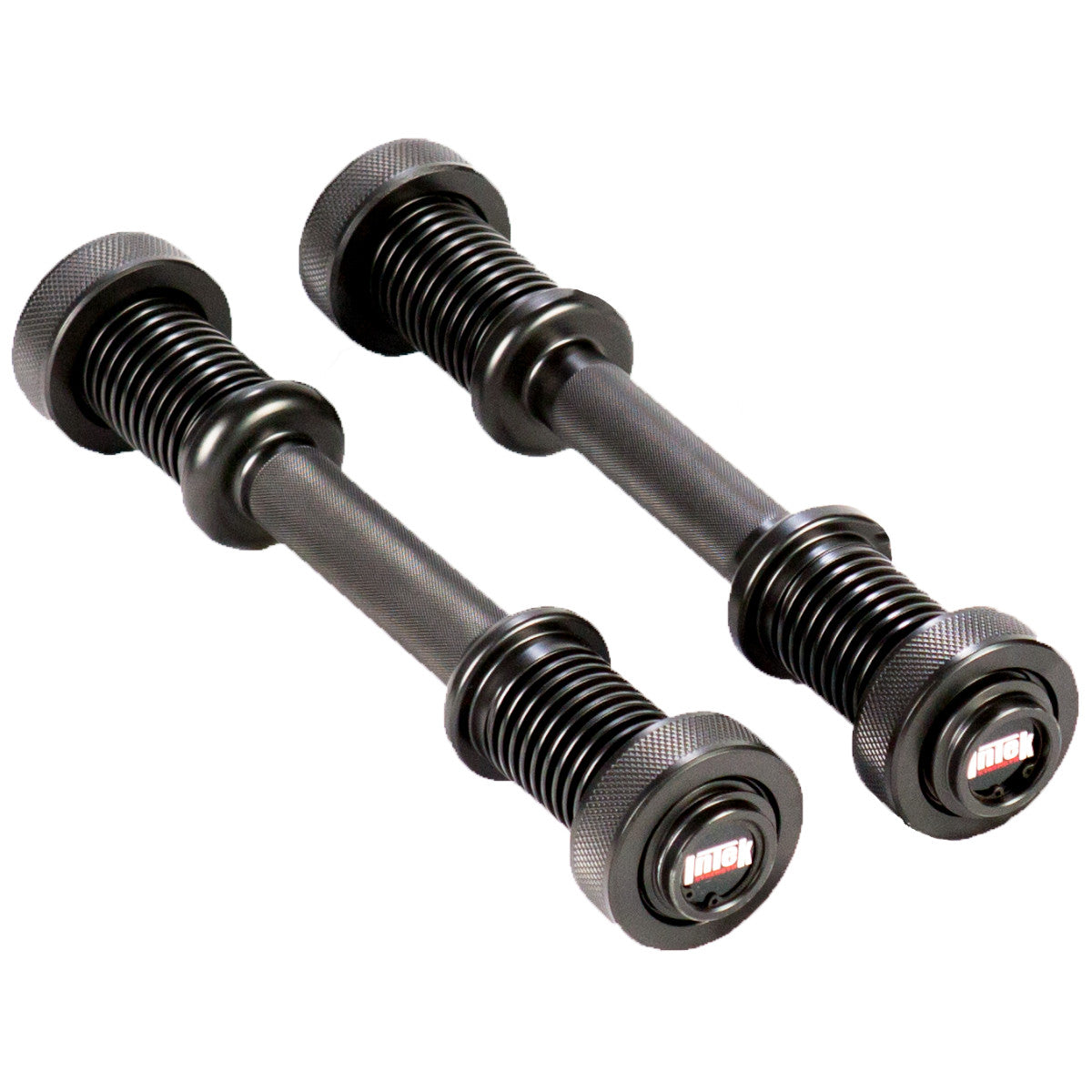 Intek Strength Silverback Loadable Dumbbell Handle 10 lb. Made in USA on white background
