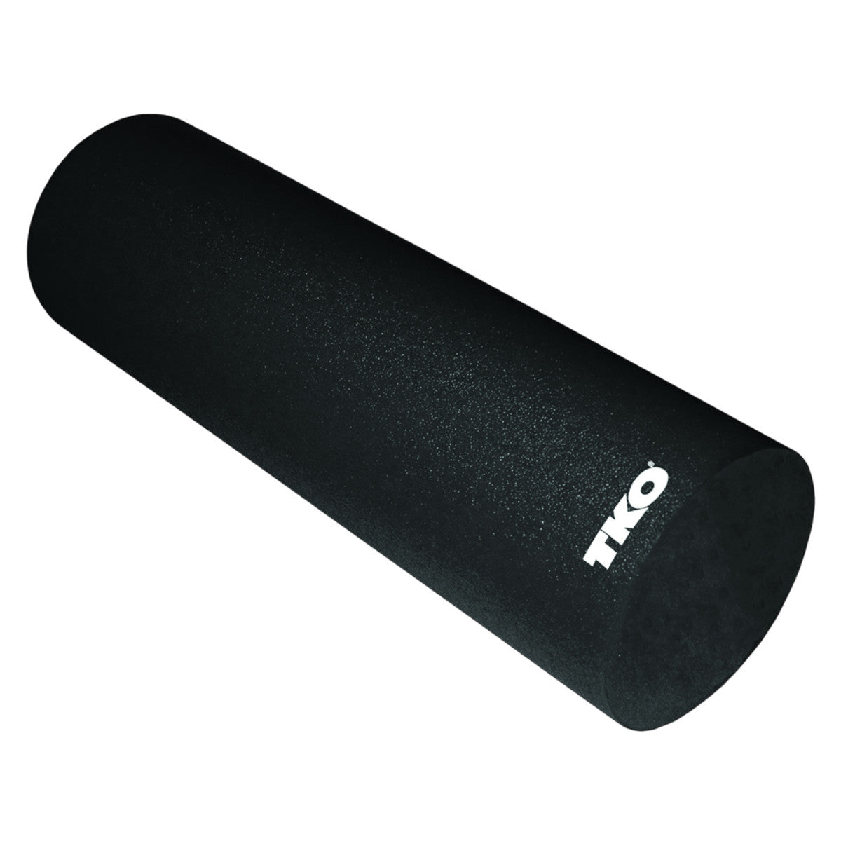 Black foam roller with TKO logo on a white background