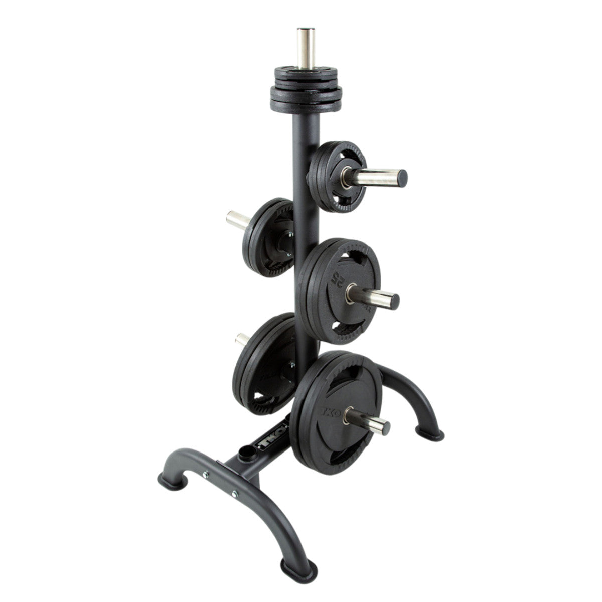 TKO 6210 Olympic Weight Plate Tree with plates on white background