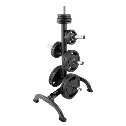 TKO 6210 Olympic Weight Plate Tree with plates on white background