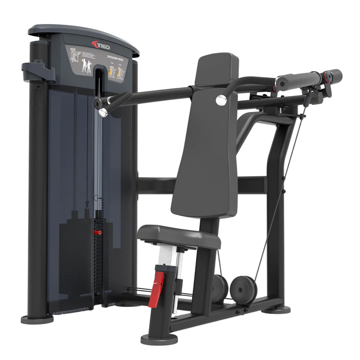 TKO 7008-G2 converging shoulder press on white background