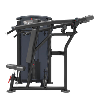 TKO 7008-G2 converging shoulder press on white background side view