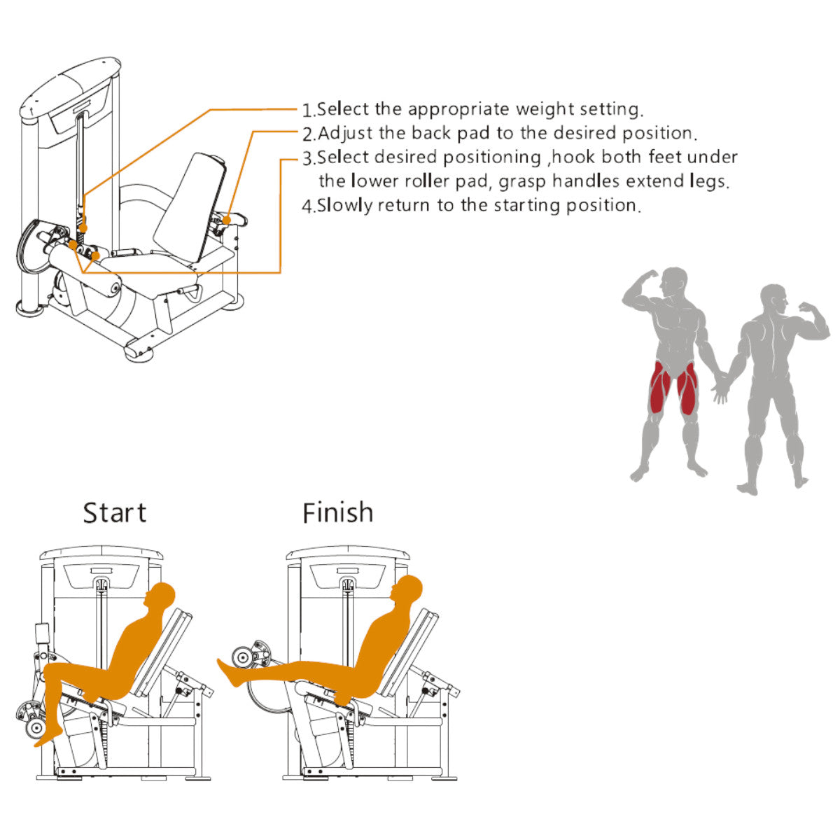 TKO 7011-G2 Signature Series Leg Extension exercise