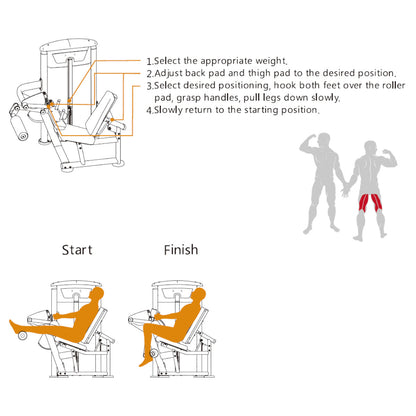 TKO 7012-G2 Signature Series Seated Leg Curl exercise