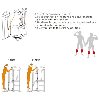 TKO 7014-G2 Signature Series Standing Calf Raise exercise