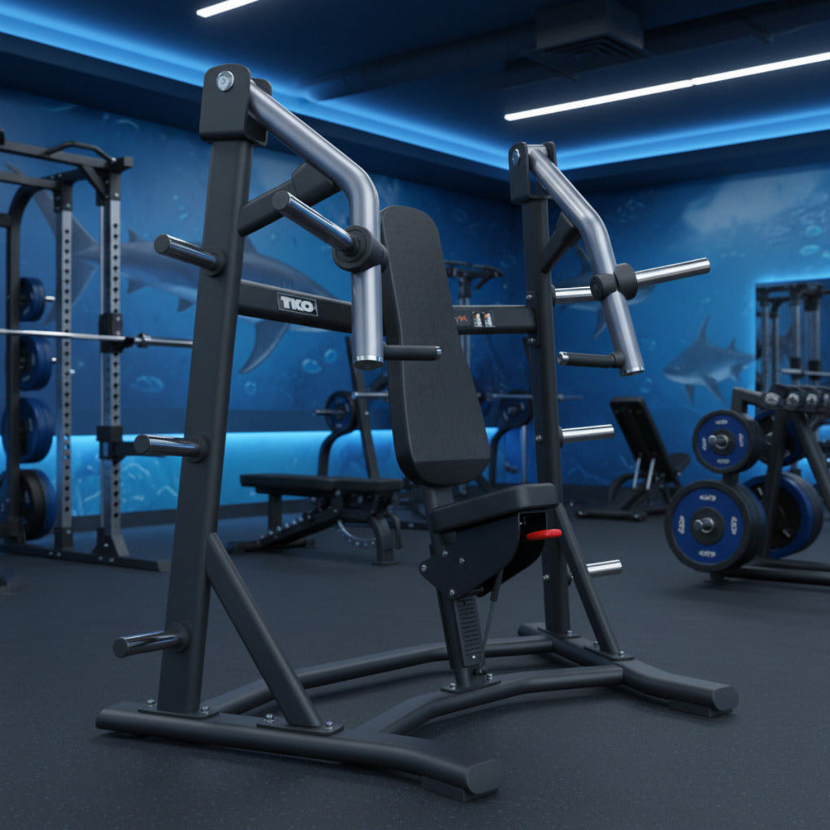 TKO 701IP Signature Series Unilateral Converging Incline Press in gym
