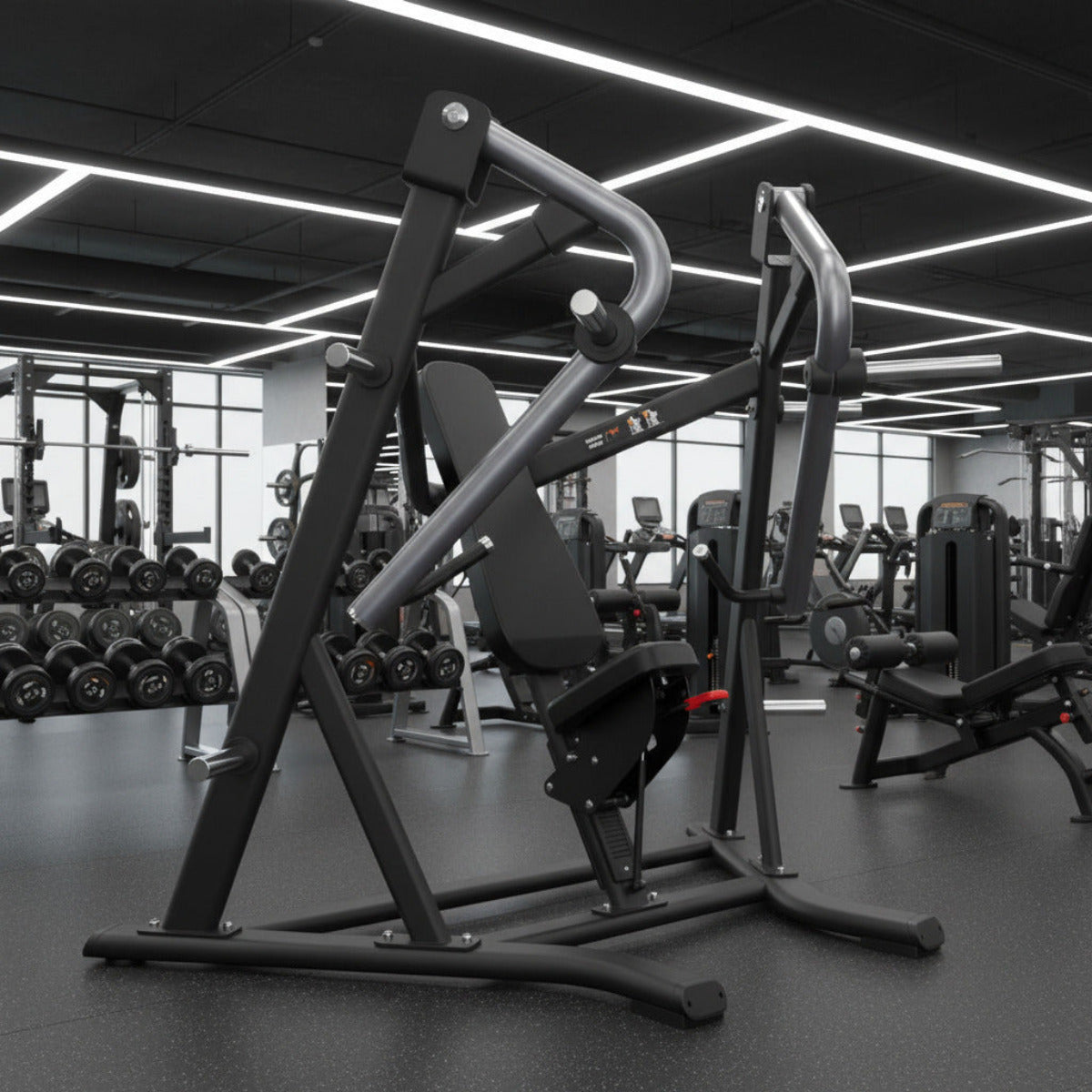 TKO 702DP Signature Series Unilateral Converging Decline Press in gym