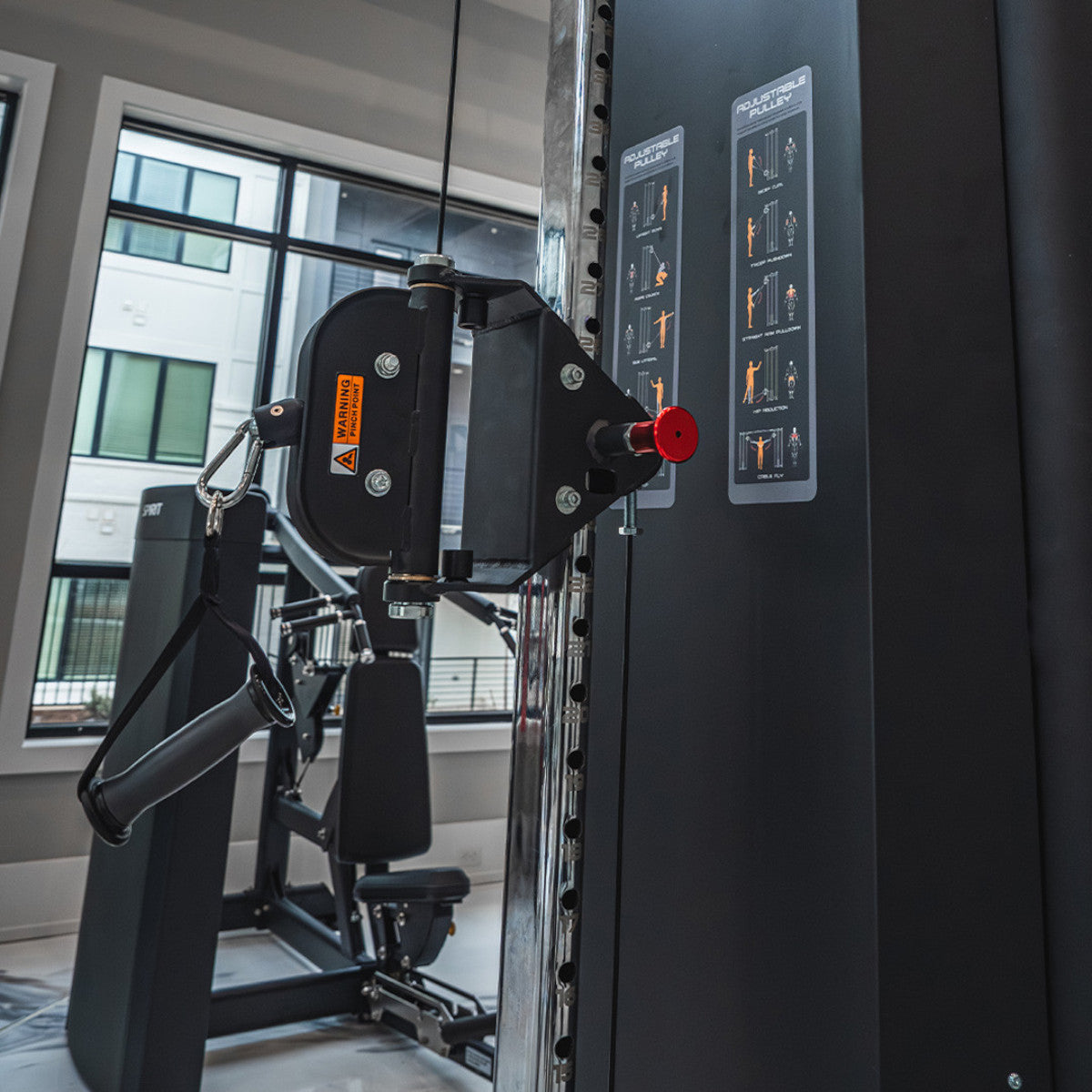 TKO 7030-B Signature Series Cable Crossover pulley close-up on white background