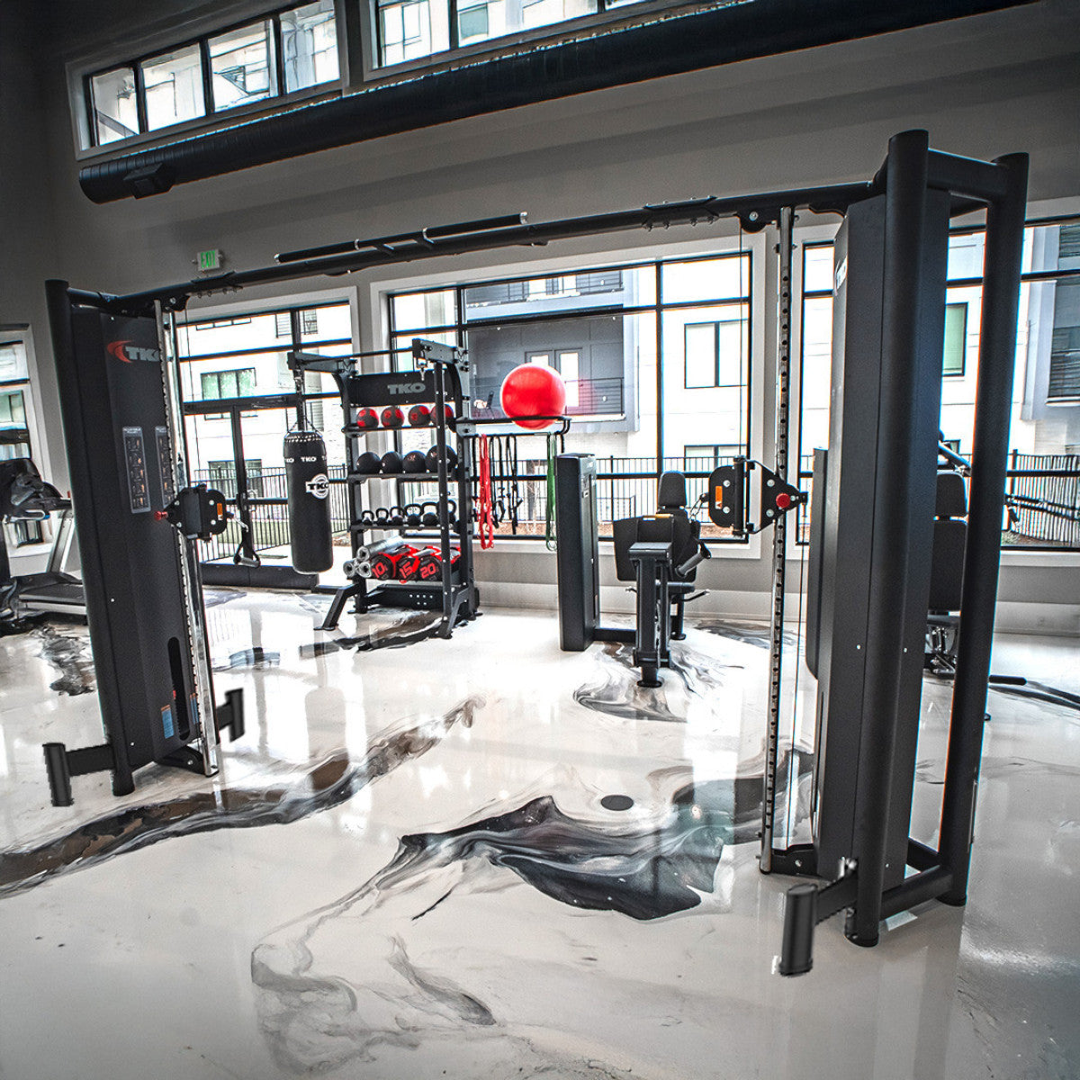 TKO 7030-B Signature Series Cable Crossover in gym