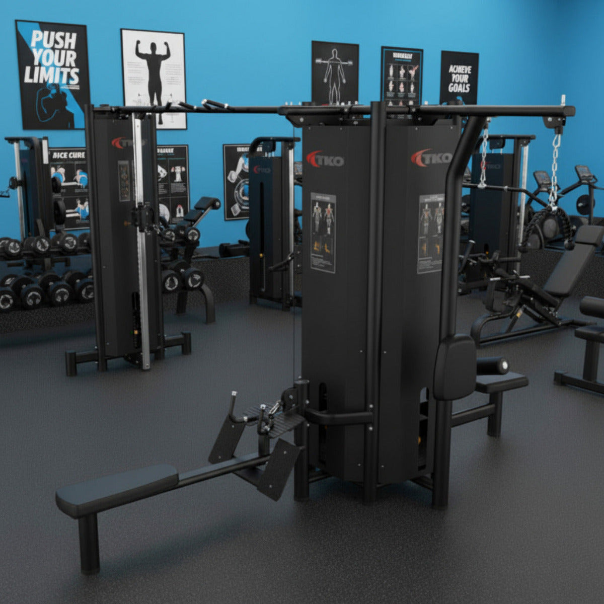 TKO 7032-B Signature Series 5 Stack Multi-Station in gym