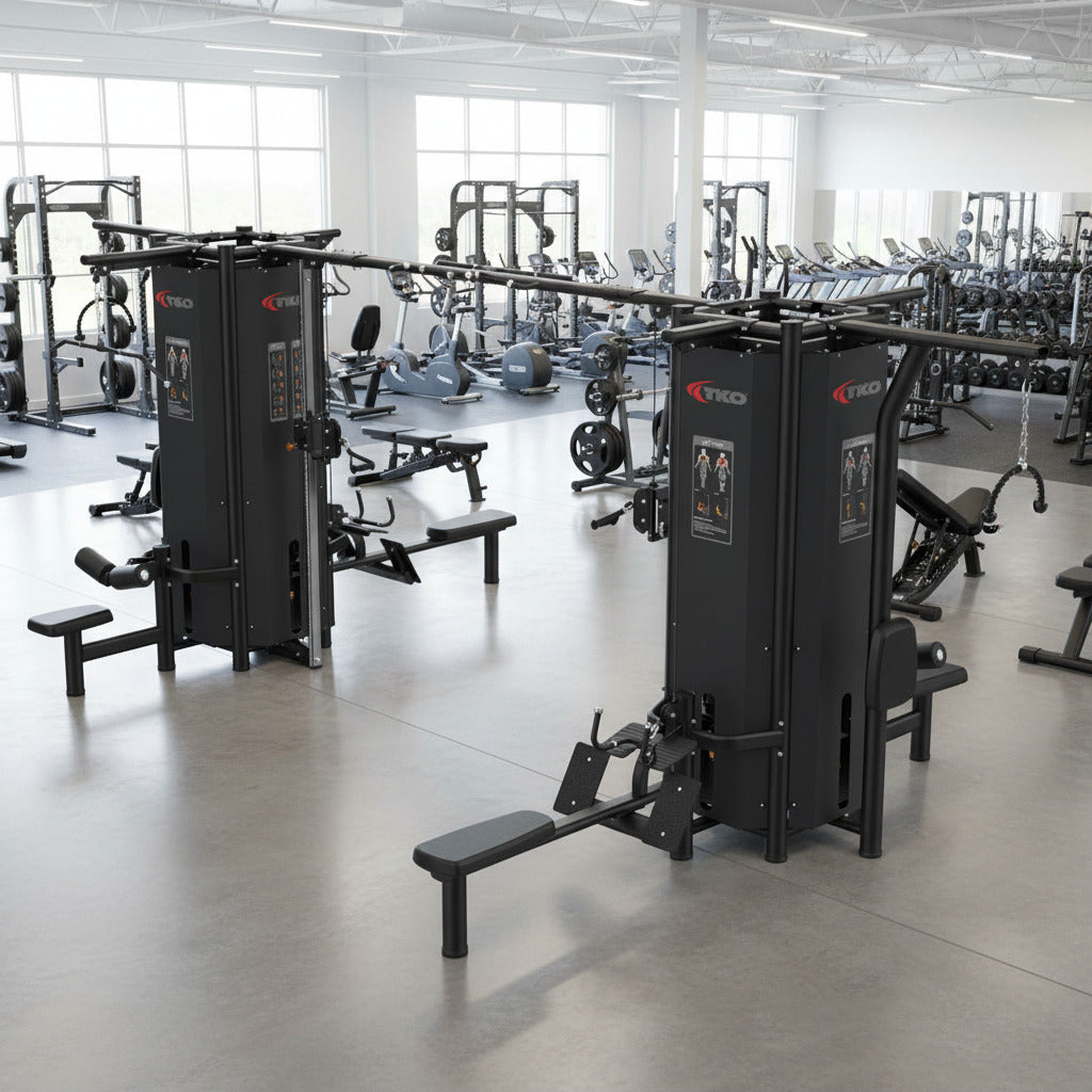TKO 7033-B Signature Series 8 Stack Multi-Station shown in gym