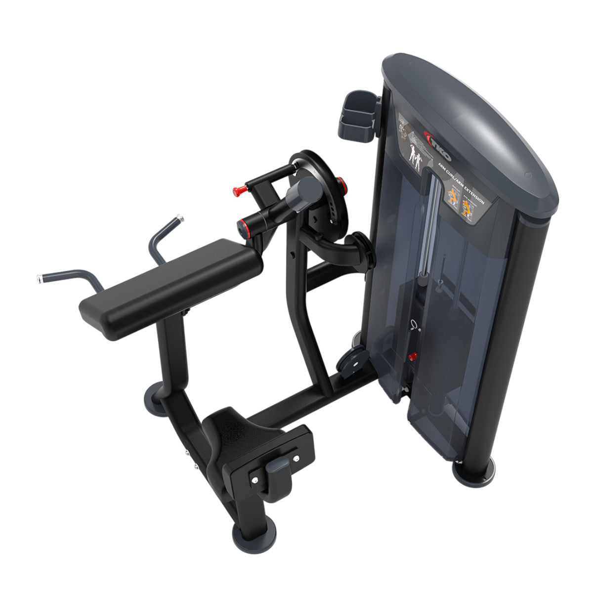 TKO 7063-G2 Signature Series Bicep Curl/Tricep Extension on white background top down angle