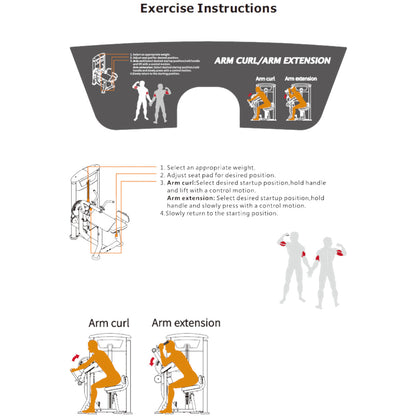 TKO 7063-G2 Signature Series Bicep Curl/Tricep Extension exercise chart