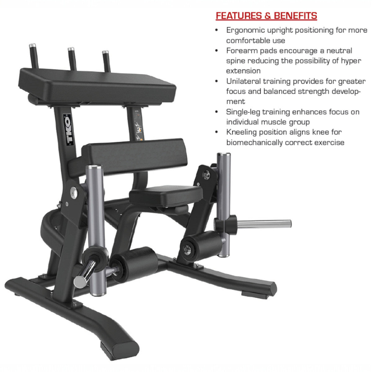 TKO 720LC Signature Plate Loaded Unilateral Leg Curl specs