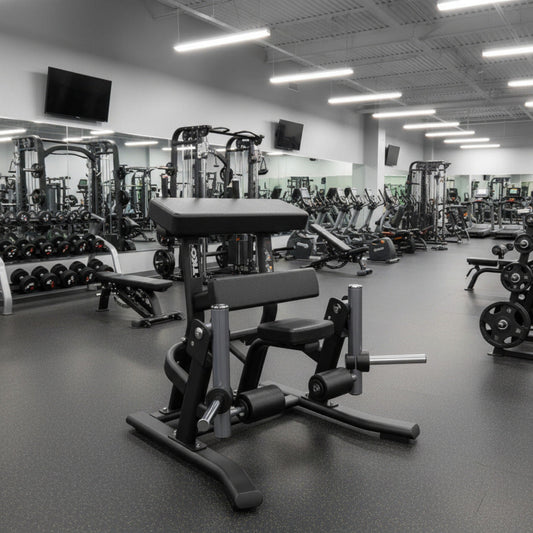 TKO 720LC Signature Plate Loaded Unilateral Leg Curl in gym