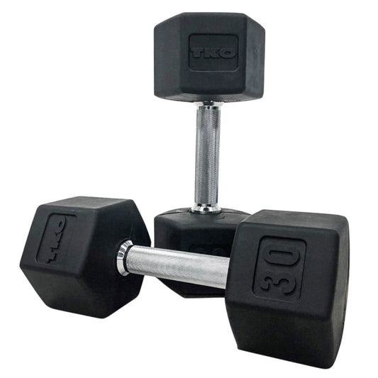 TKO 804SXR straight round handle dumbbells show on white background