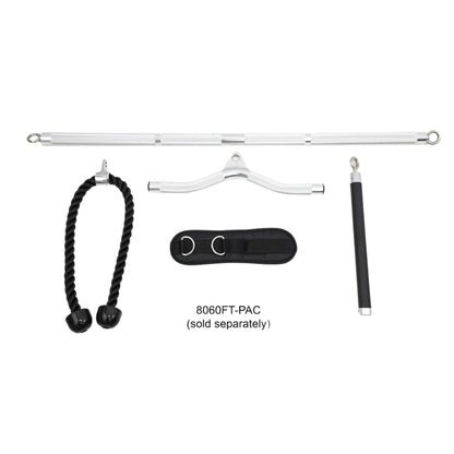 TKO 8060FT2-BK Functional Trainer optional accessories shown on white background