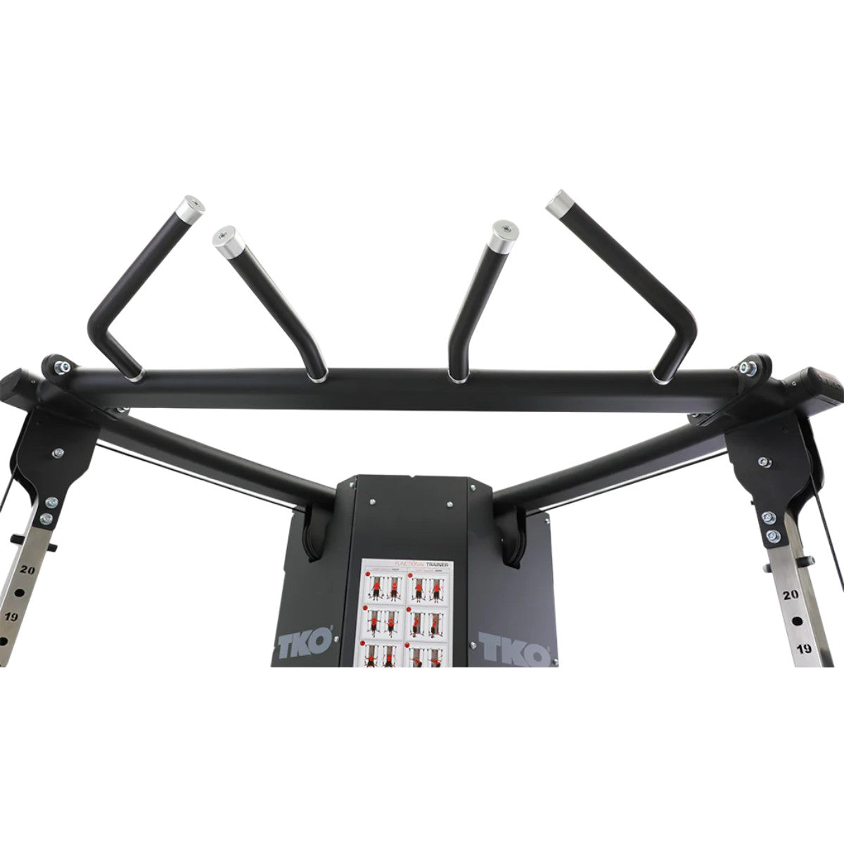 TKO 8060FT2-BK Functional Trainer multi-grip pull-up bar shown on white background