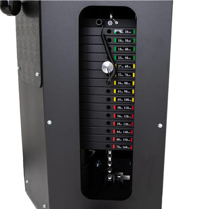 TKO 8060FT2-BK Functional Trainer weight stack shown on white background