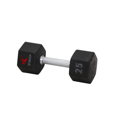 TKO 816TXU 25 lb dumbbell shown on white background.