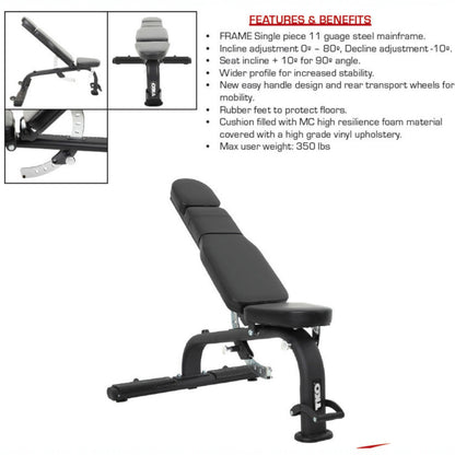 TKO 824FID-BK Signature FID Bench info