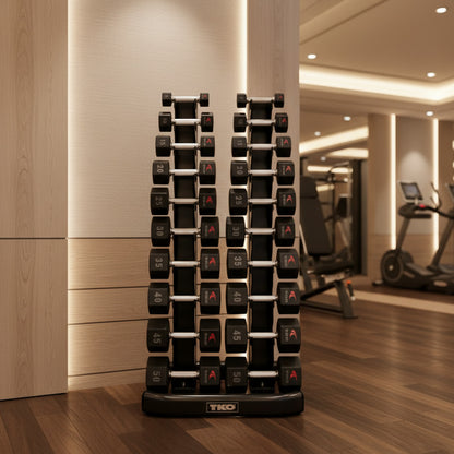 TKO 840VDR10 with Urethane Hex dumbbells in high end gym