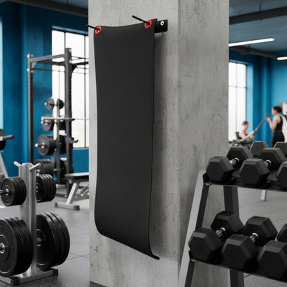 TKO 5723CMG Eight Commercial Hanging Mats with Wall Mount Rack in gym