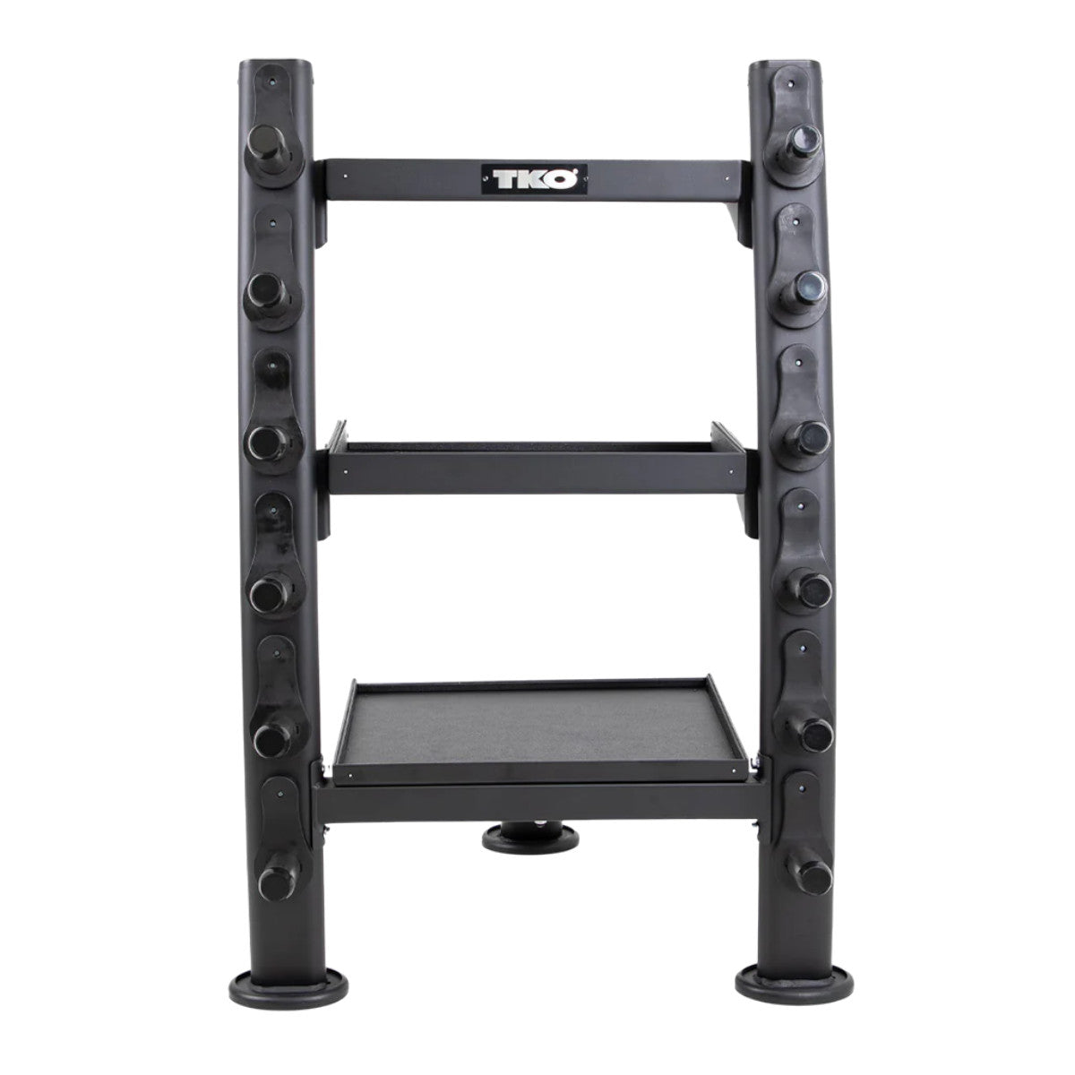 TKO 848ACR-BK Accessory Rack on a white background front view
