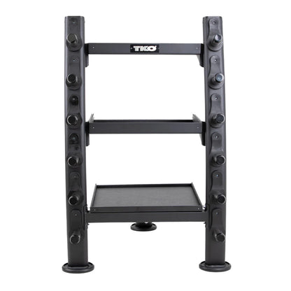 TKO 848ACR-BK Accessory Rack on a white background front view