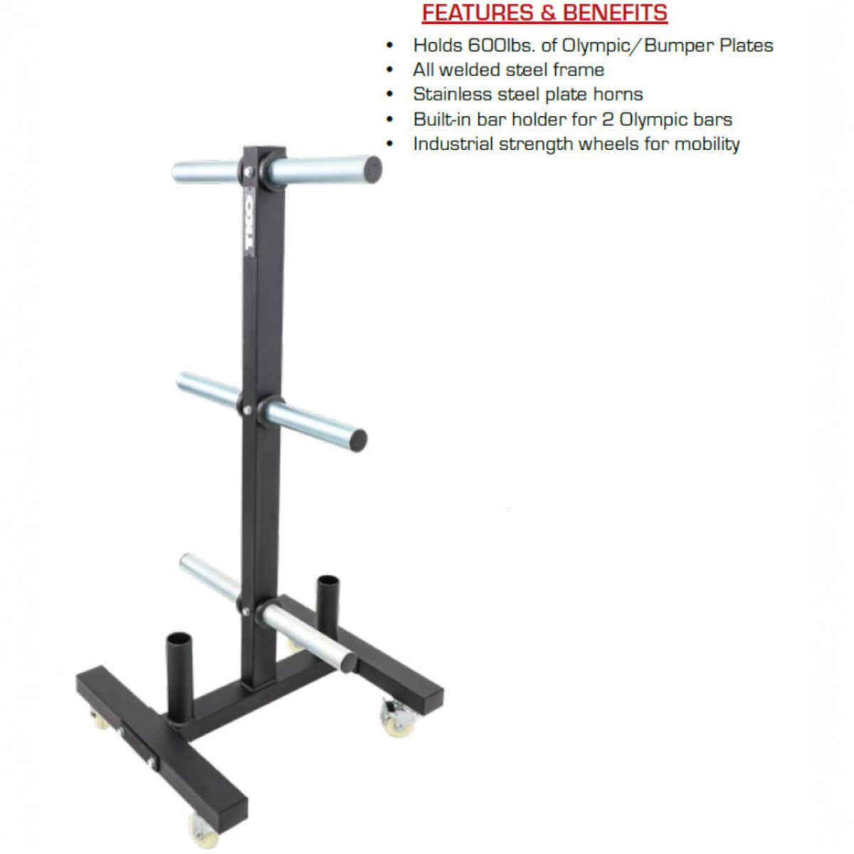 TKO 851VBR Bumper Plate Rack info
