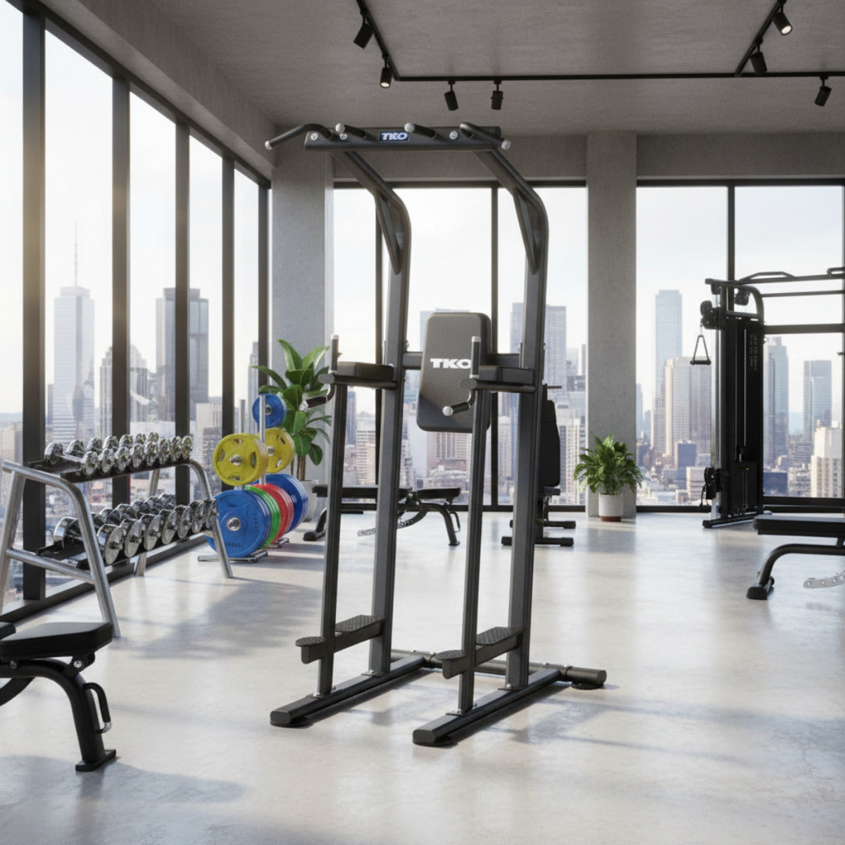 TKO 870VKR2-BK Commercial VKR Power Tower in gym