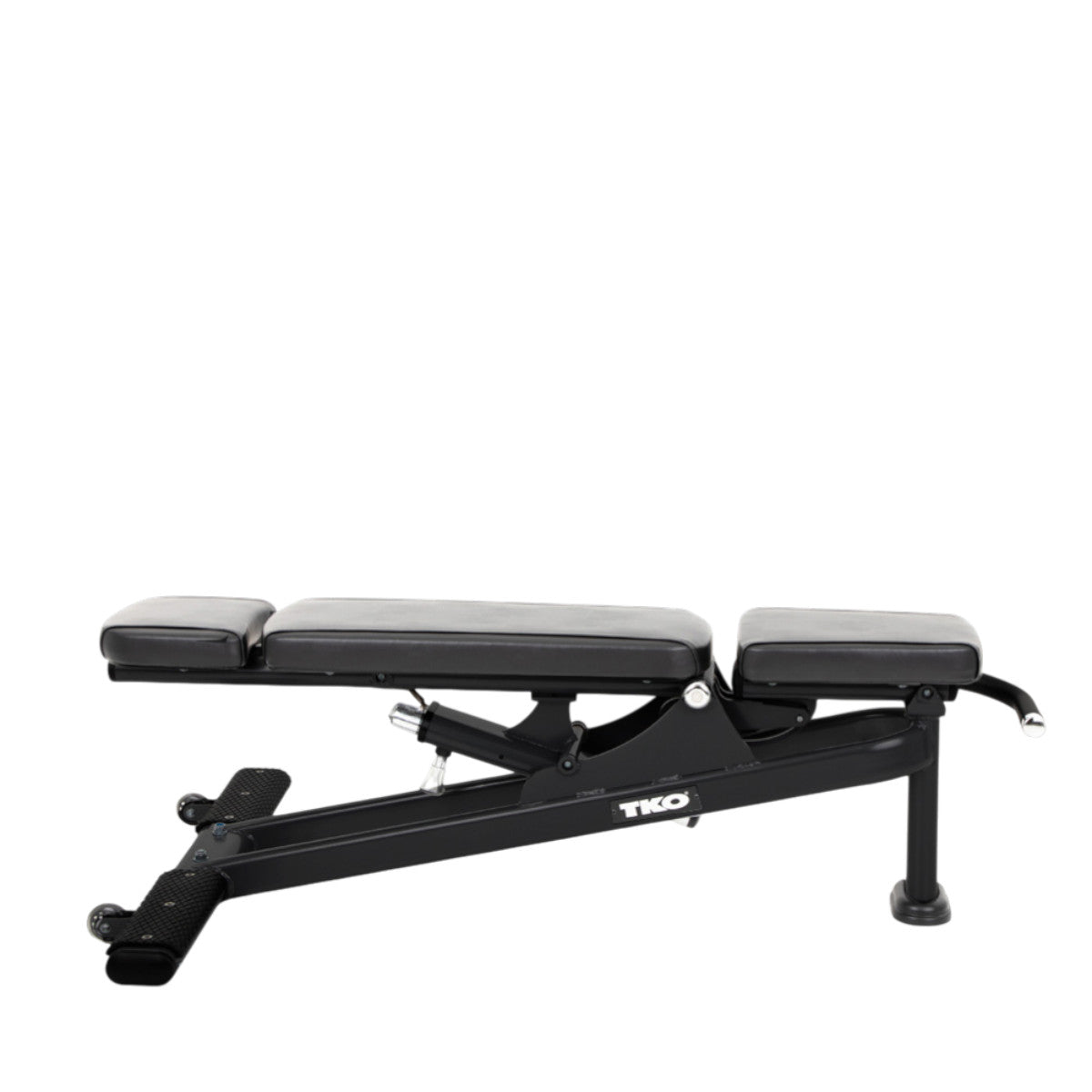 TKO 874MA-BK Commercial Multi-Angle Bench side view on white background