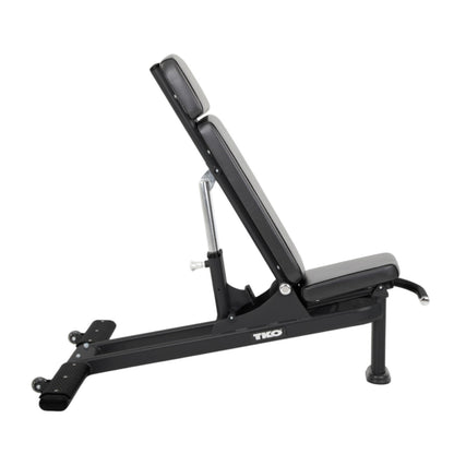 TKO 874MA-BK Commercial Multi-Angle Bench side view on white background