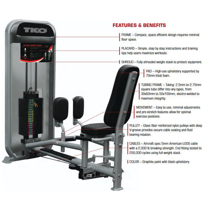 TKO 8807 Achieve Dual Inner / Outer Thigh features on white background