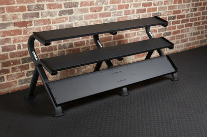 TKO 891HDR-BK rack angle view next to brick wall