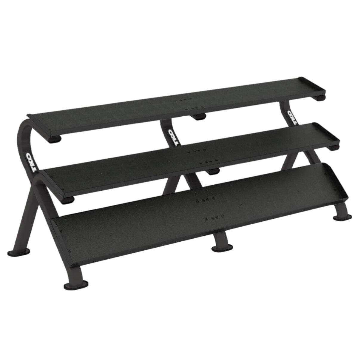 TKO 891HDR-BK 3-Tier Horizontal Mega Shelf Rack on white background