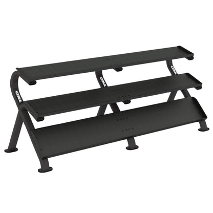 TKO 891HDR-BK 3-Tier Horizontal Mega Shelf Rack on white background